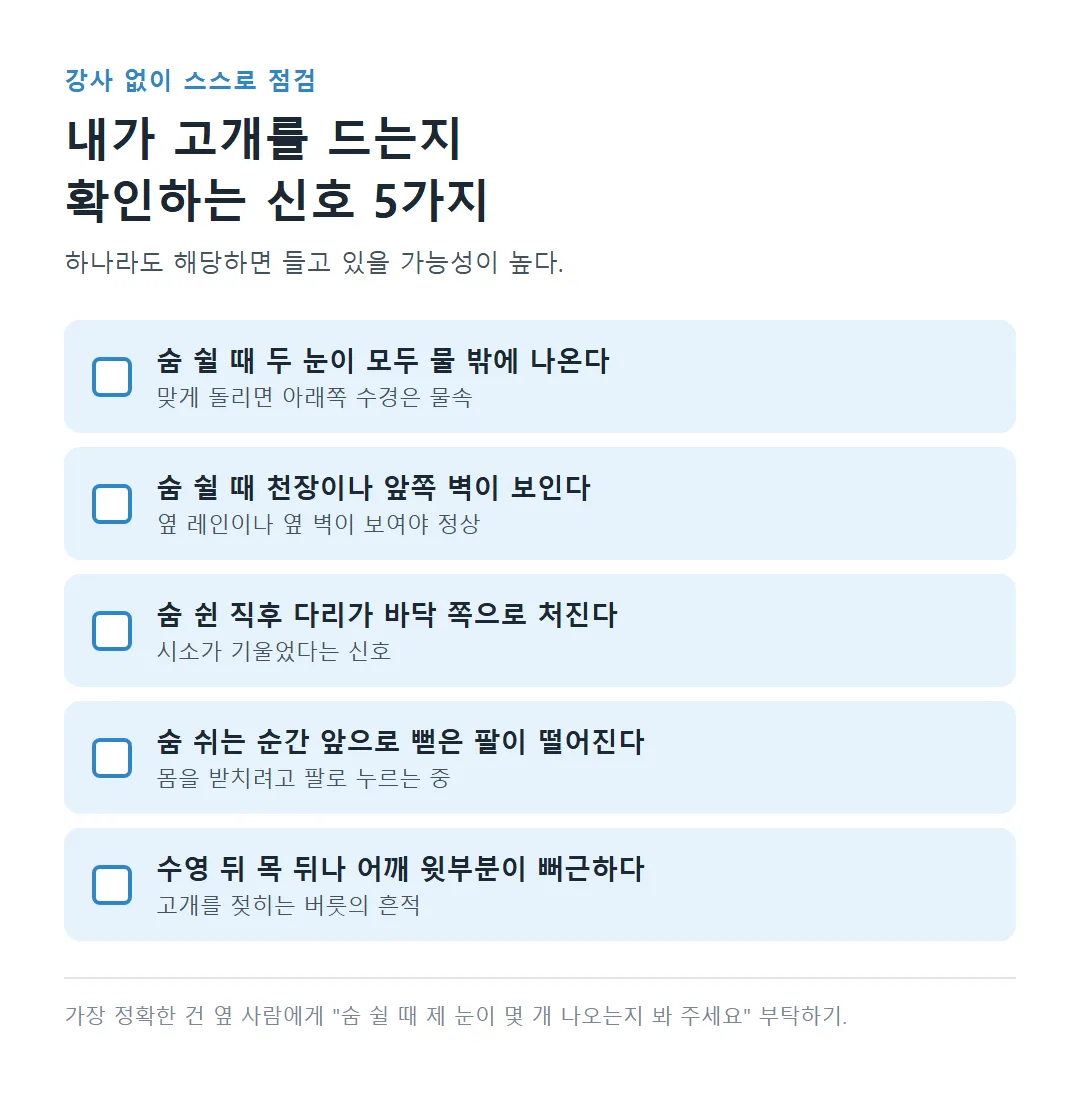 내가 고개를 드는지 확인하는 신호 5가지