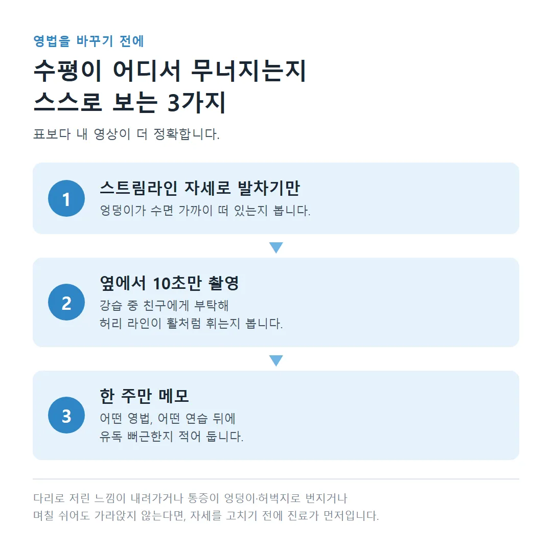 수평이 어디서 무너지는지 스스로 보는 점검 3가지
